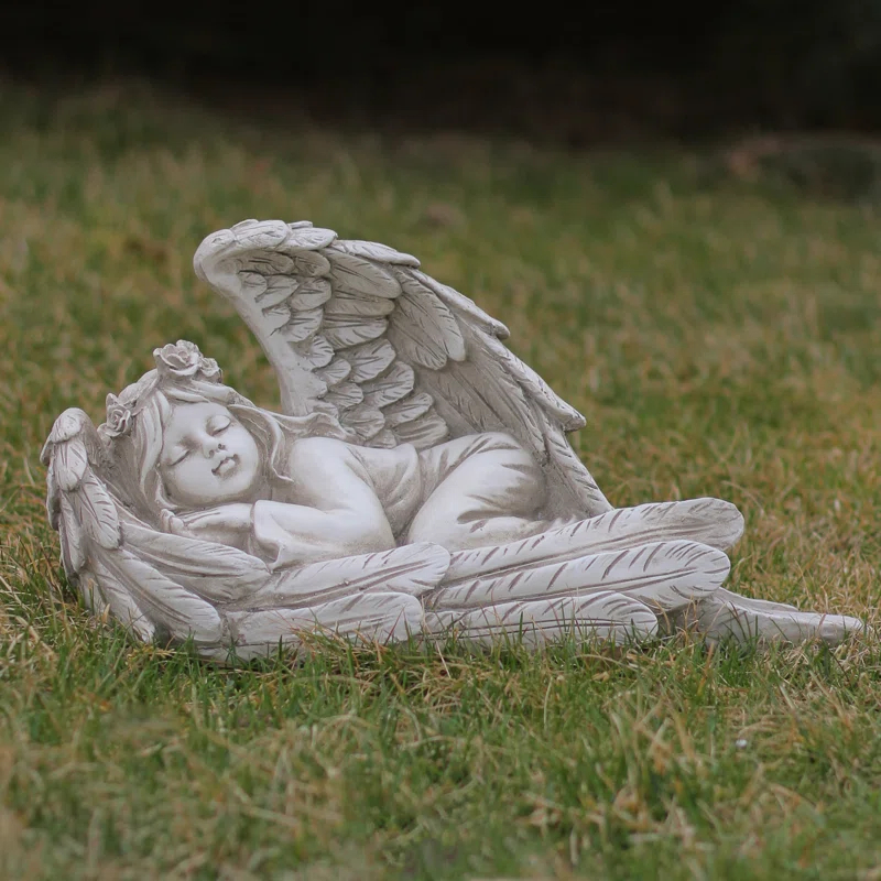 Northlight Seasonal 16" Sleeping Heavenly Angel Outdoor Garden Statue