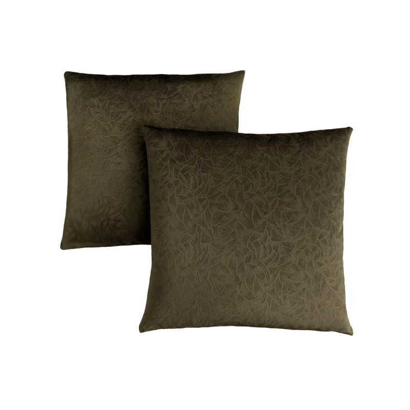 Monarch Specialties Inc. Pillows, Set Of 2, 18 X 18 Square, Insert Included, Accent, Sofa, Couch, Bedroom, Polyester (Set of 2)