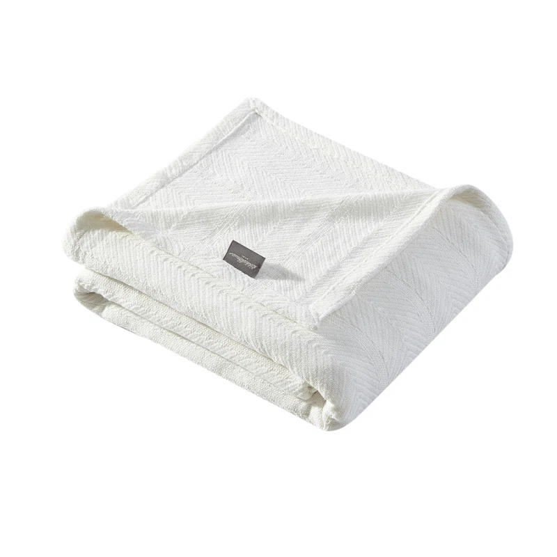 Eddie Bauer Eddie Bauer Herringbone Cotton Reversible Blanket