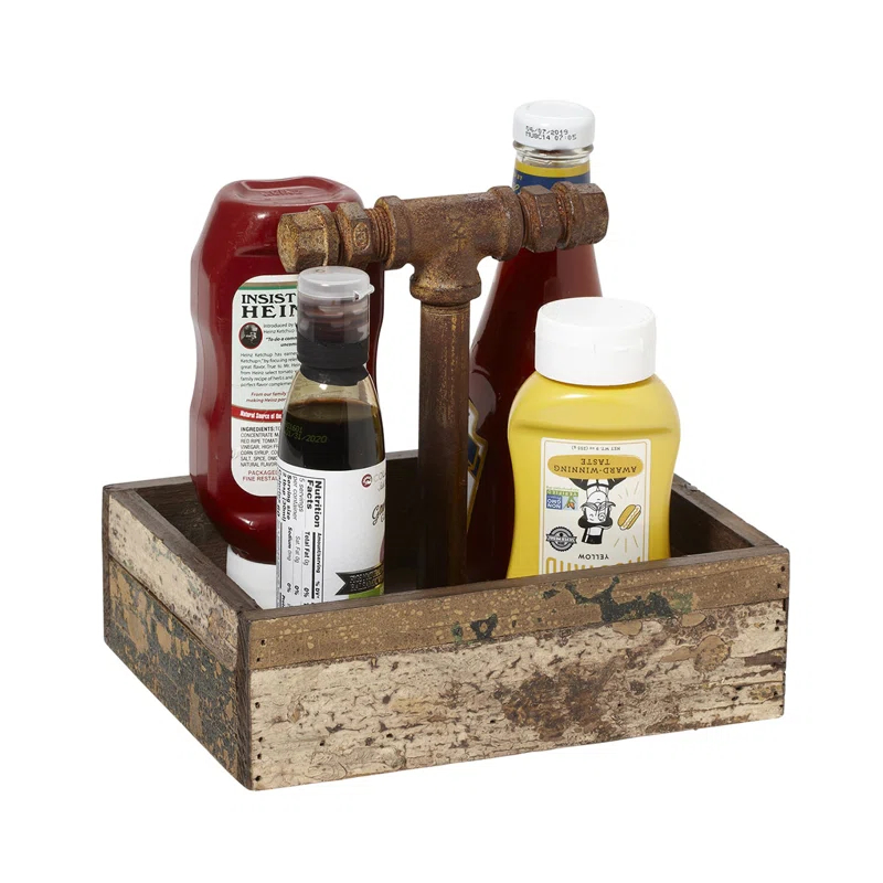 G.E.T. Tabletop Caddies - Wood Condiment Caddy