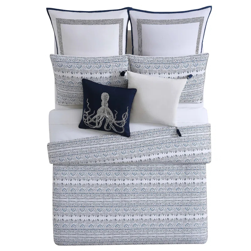 Reef Coastal Cotton Abstract Comforter Set