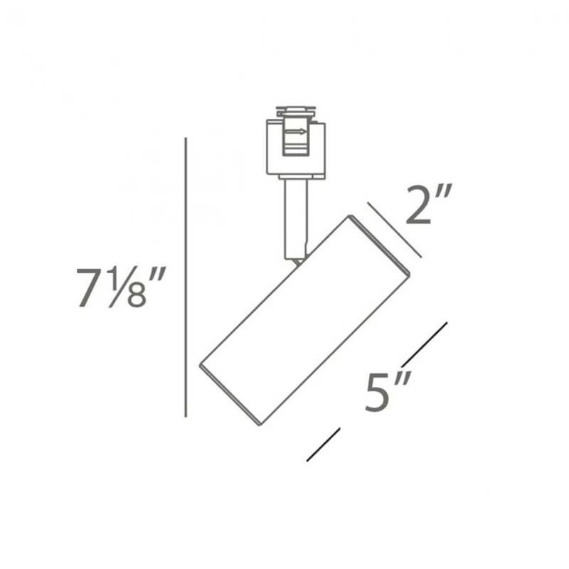 WAC Lighting J-2010-930-BN Silo LED Adjustable Track Head