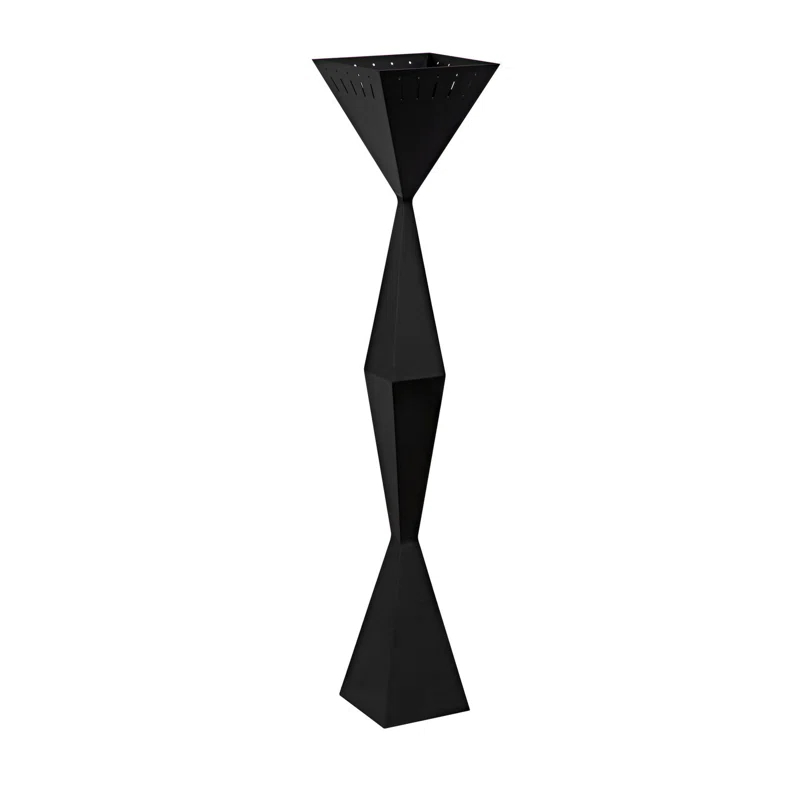 Noir Brixton 66'' Matte Black Torchiere Floor Lamp