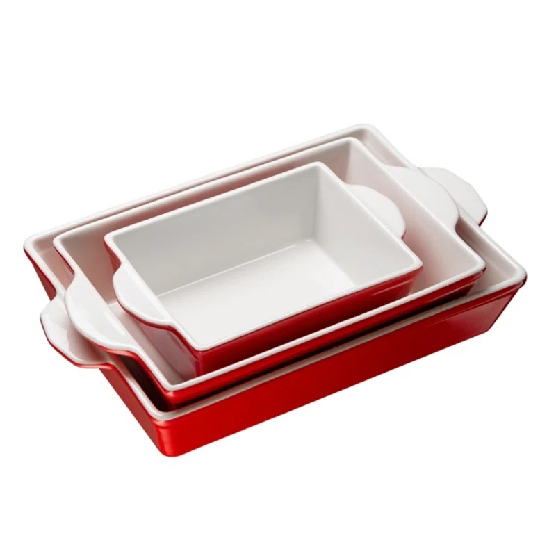 kook Kook 3-Piece Ceramic Bakeware Set