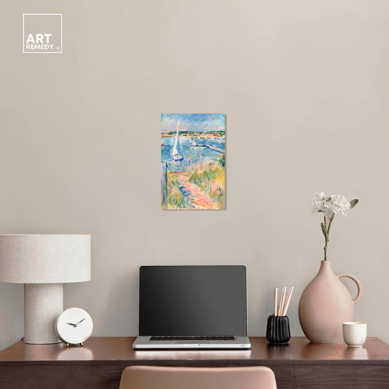 Art Remedy Sail Boasts Outside Canvas Vibrant Coastal Wall Art by Art Remedy