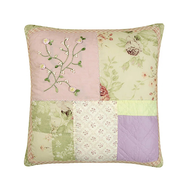 Beaded Quilted Throw Pillow