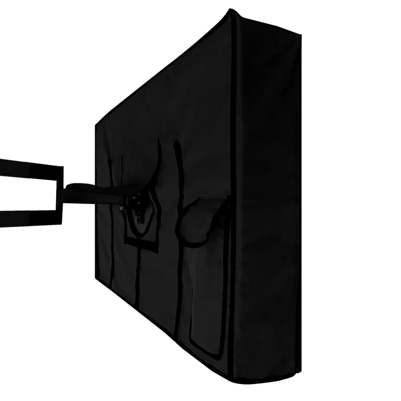 Khomo Gear Universal Weatherproof TV Cover – All-Season Protection for Flat Panel TVs, Water-Resistant, Breathable Material with Remote Pocket