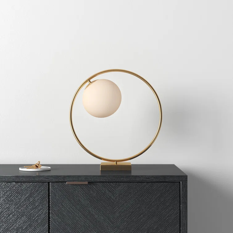 Rushon 15" Aged Brass Novelty Table Lamp