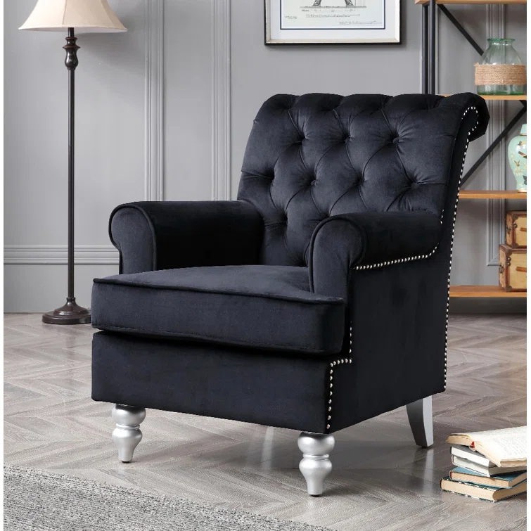 Glory Furniture Dorado Velvet Chesterfield Chair
