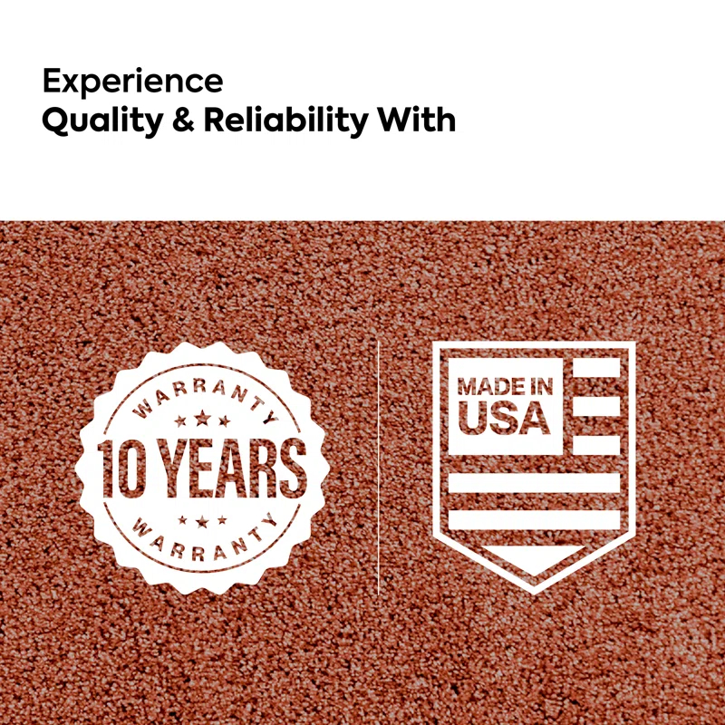 Furnish My Place Modern Plush Pet and Kids Friendly Solid Color Rust Area Rugs, Stain & Fade Resistance, Made in USA, Perfect for Living Room, Dining Room, Bedroom, Playroom and Kidsroom, Event, Wedding Rug