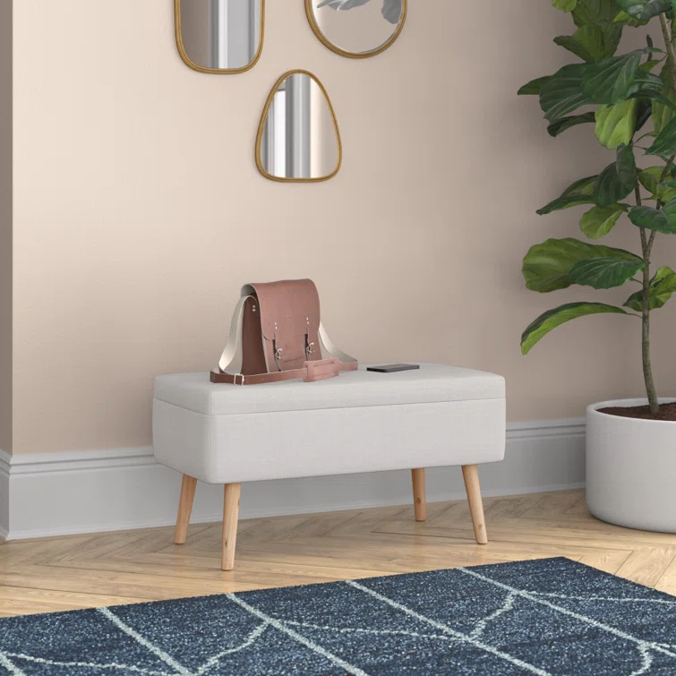 Mercury Row® Beyers Fabric Upholstered Storage Bench