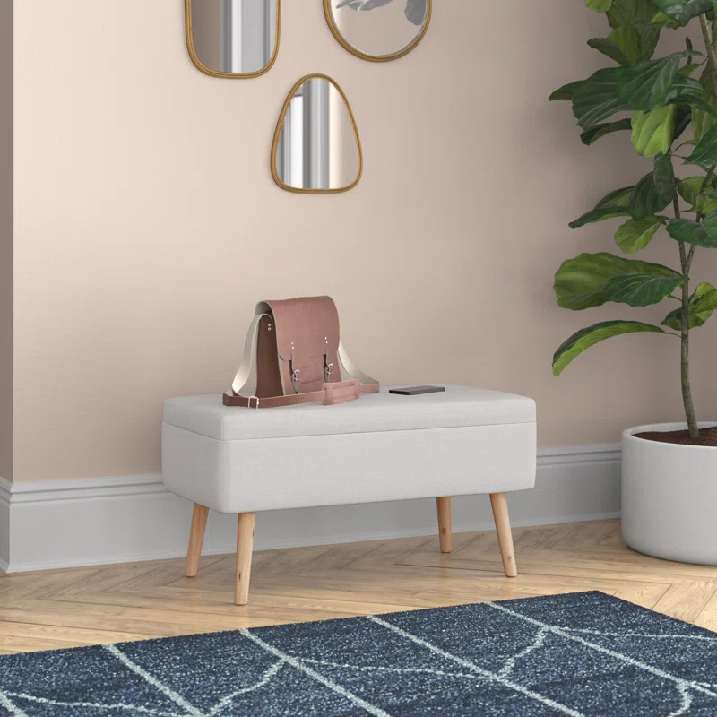 Mercury Row® Beyers Fabric Upholstered Storage Bench