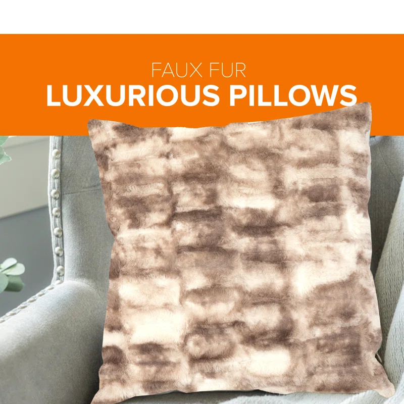 Faux Fur Throw Pillow