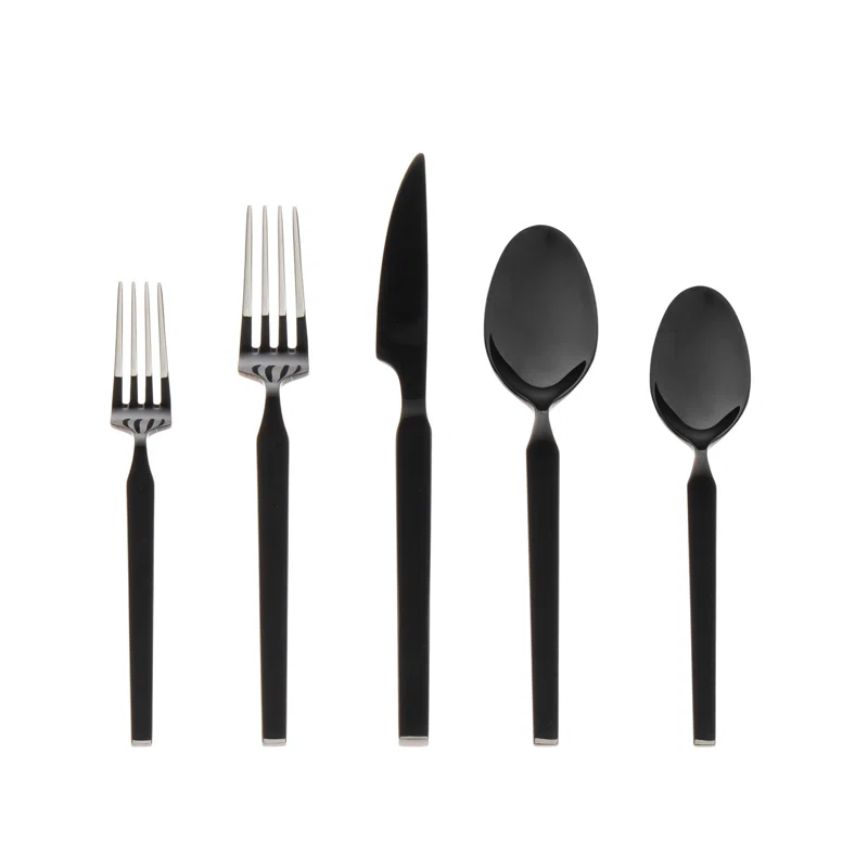 Godinger Silver Art Co Oliver Mirrored 18/10 Stainless Steel Flatware 20 Piece, Service For 4