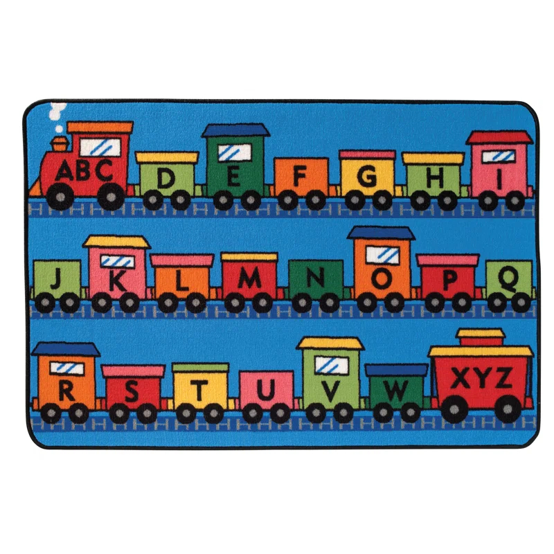 Carpets for Kids KID$ Value Rugs™ Tufted Blue/Red/Orange Area Rug