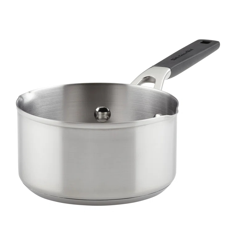 KitchenAid® KitchenAid Stainless Steel Induction Sauce Pan with Pour Spouts, 1 Quart