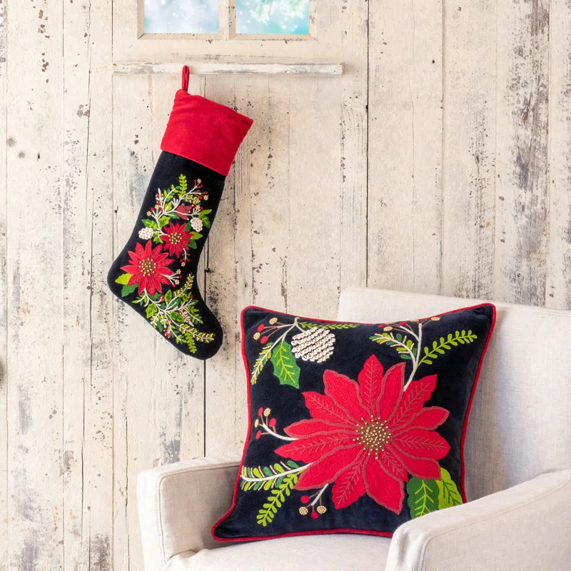 Poinsettia Pillow