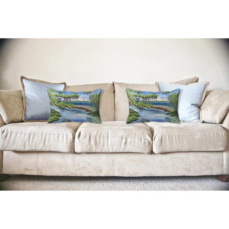 Betsy Drake Interiors Indoor/Outdoor Throw Pillow