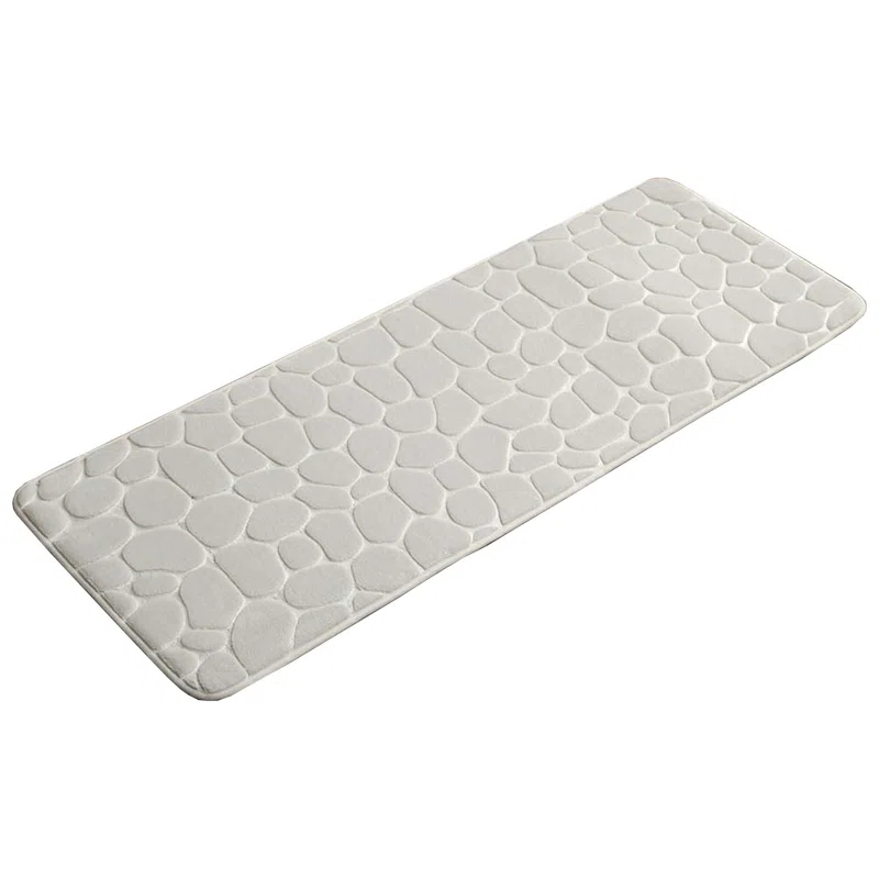 Evideco Pebble Runner Mat - Memory Foam - 48"L x 18"W for Kitchen, Bathroom and more