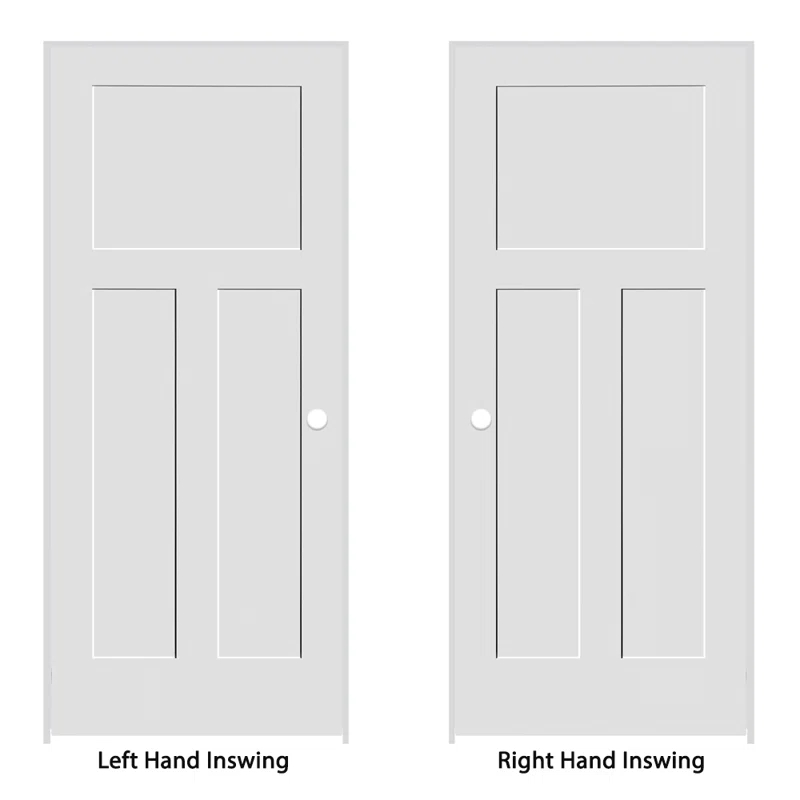 Trimlite Primed 3 Craftsman Panel Interior Shaker Door Prehung with 4-9/16" Jambs