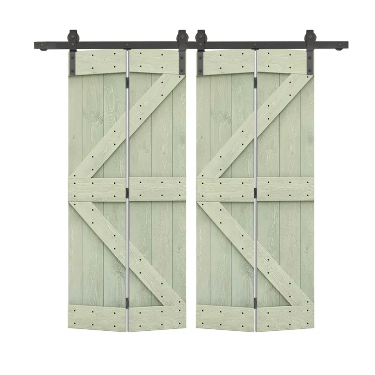 Calhome 84'' Solid Wood Barn Doors Barn Door | Wayfair