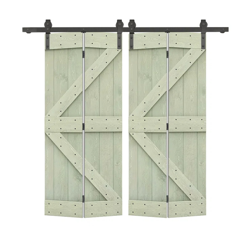 Calhome 84'' Solid Wood Barn Doors Barn Door | Wayfair