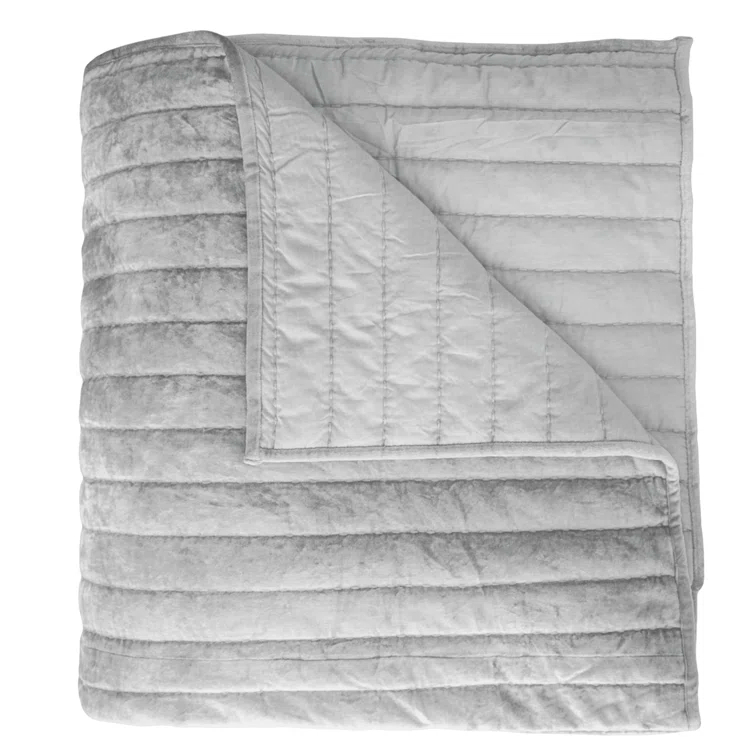 Kevin O'Brien Studio Channel Modern & Contemporary Velvet Quilt