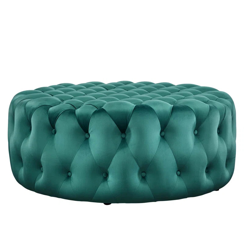 Modway Modway Amour Tufted Button Large Round Performance Velvet Ottoman