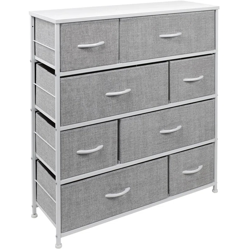 Sorbus Sorbus 8 Drawers Dresser with Steel Frame and Wood Top