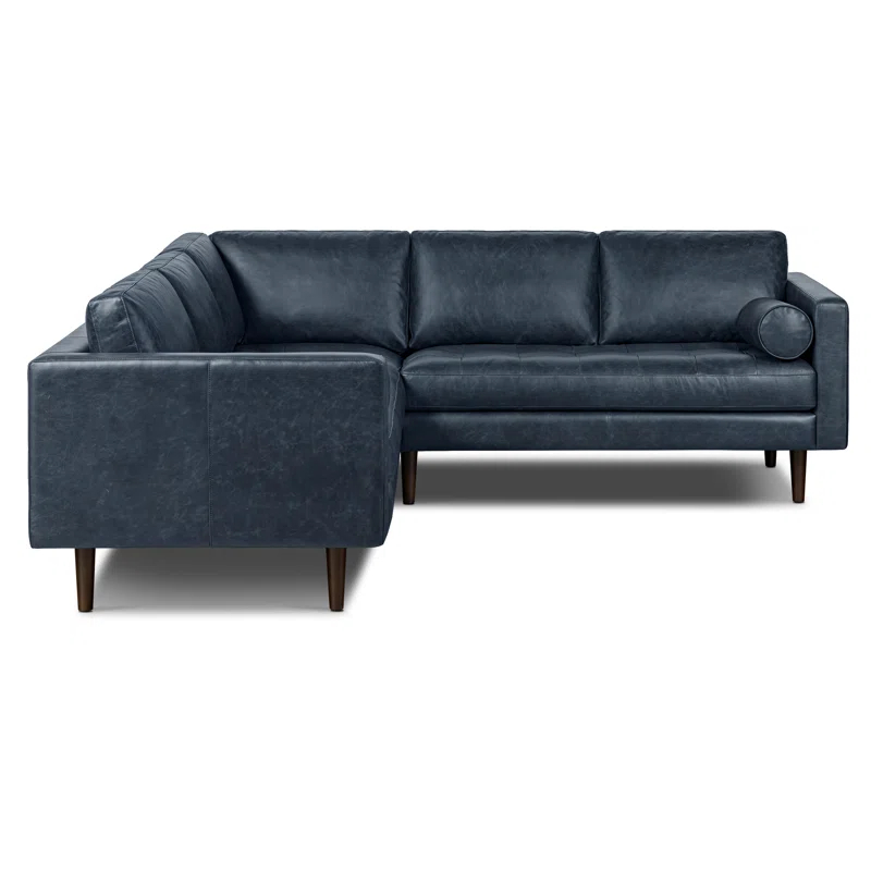 Poly & Bark Napa Corner Sectional in Full-Grain Genuine Italian Leather