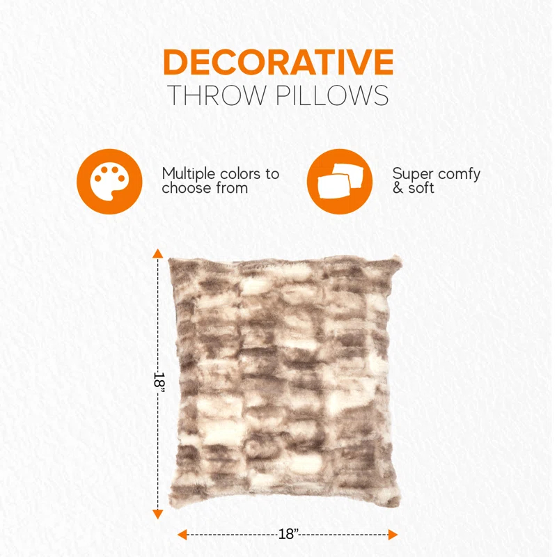 Faux Fur Throw Pillow