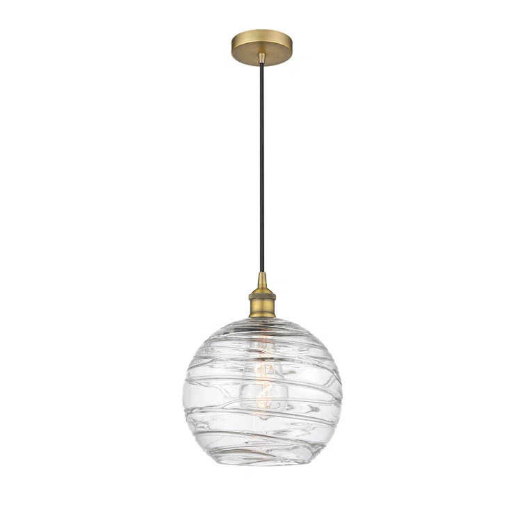 Innovations Lighting Athens Deco Swirl 1 - Light Single Drop Pendant Pendant