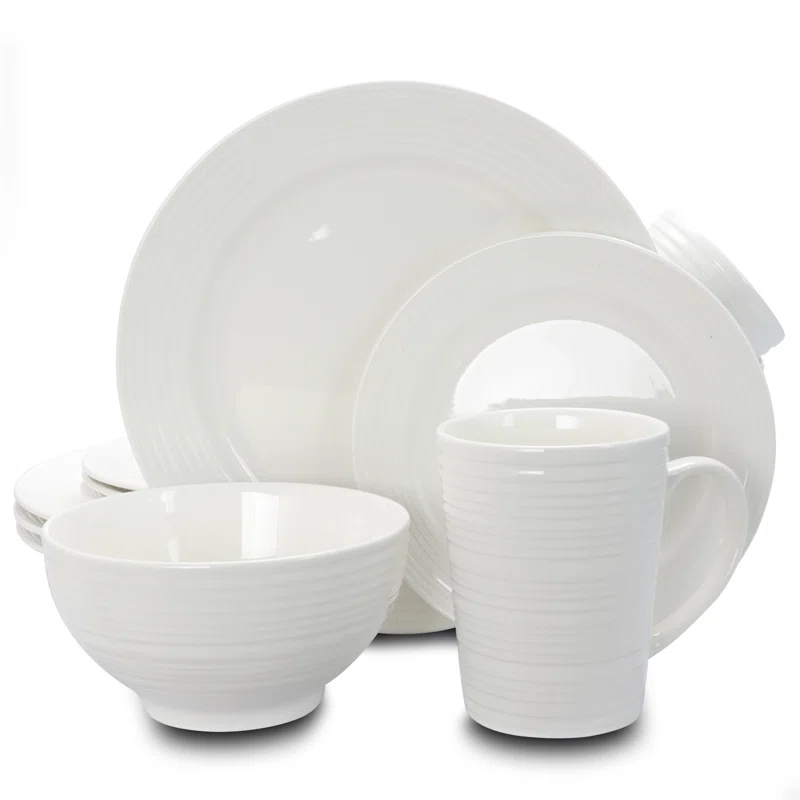 Gibson Amelia Court 16 Piece Dinnerware Set, Service for 4