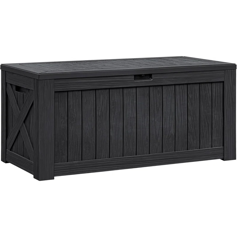 MAXAYA Resin Deck Box 120 Gallon Waterproof Large Deck Boxes P...