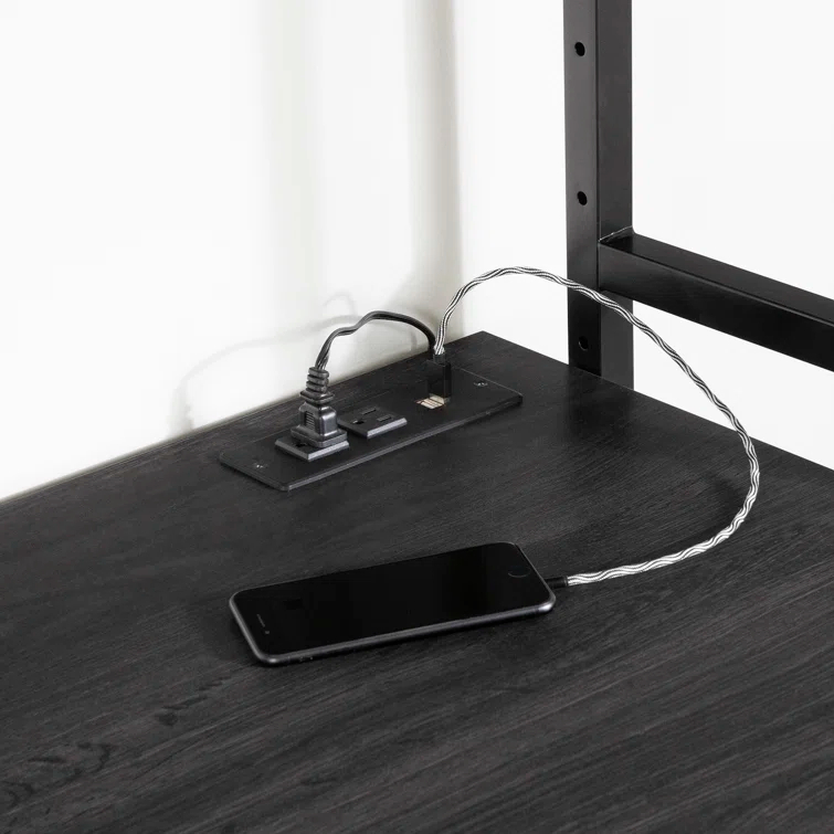South Shore Kozack Floating Wall-Mounted Desk with Metal Legs