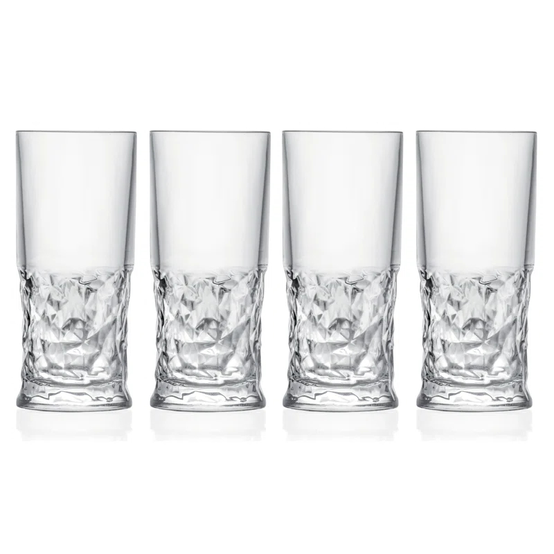 Barski Highball Glass - Drinking Glasses - Set of 4 -  Tumbler - Bar Glassware, 11 oz, Made in Europe (Set of 4)