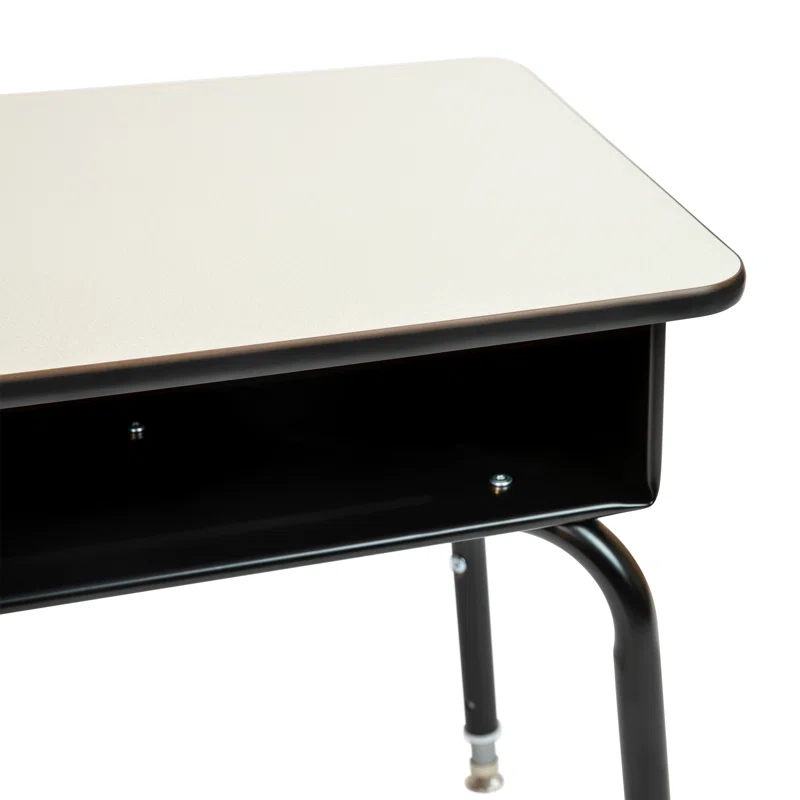 Flash Furniture Goddard Height-Adjustable Open Front Student Desk with Metal Book Box