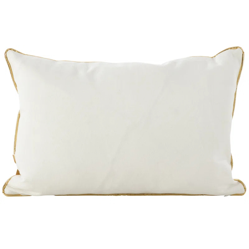 Saro Poinsettia Pillow Collection Floral Cotton Throw Pillow