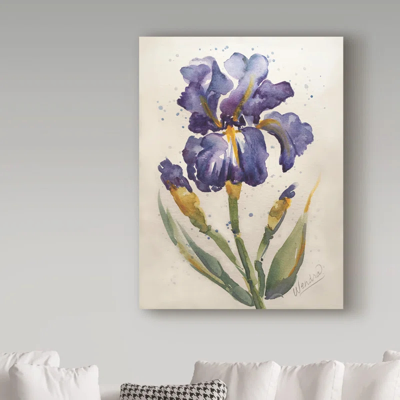 Trademark Fine Art Wendra " Blue Painted Iris " by Wendra