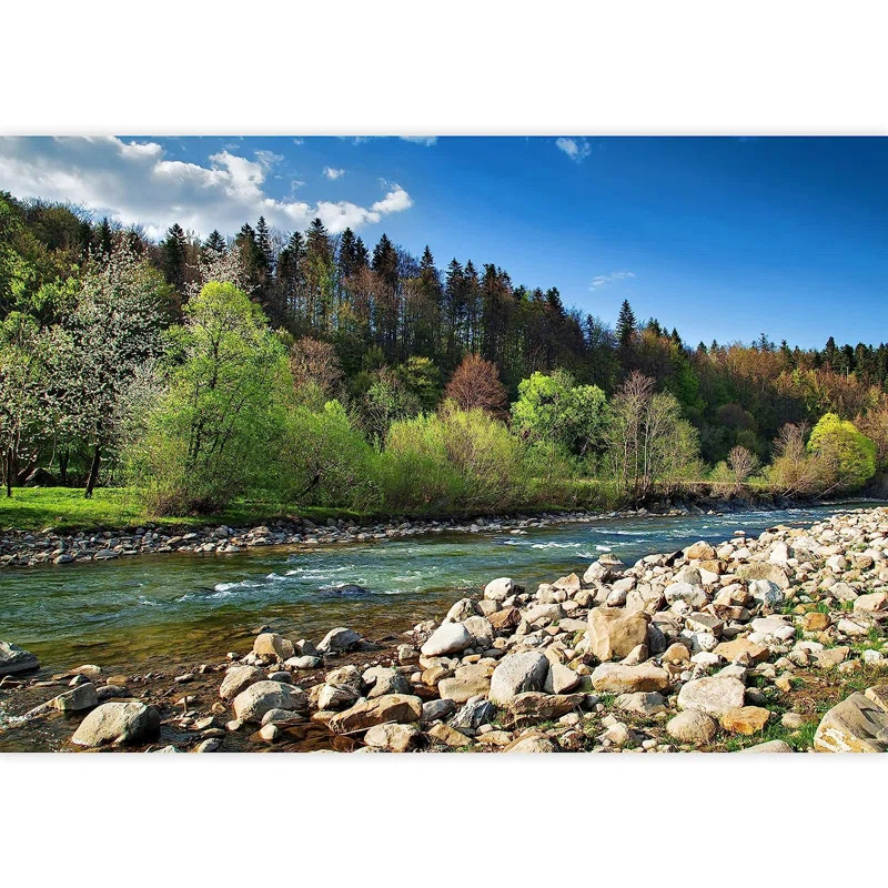 IDEA4WALL Forest Nature Landscape Peel & Stick Border