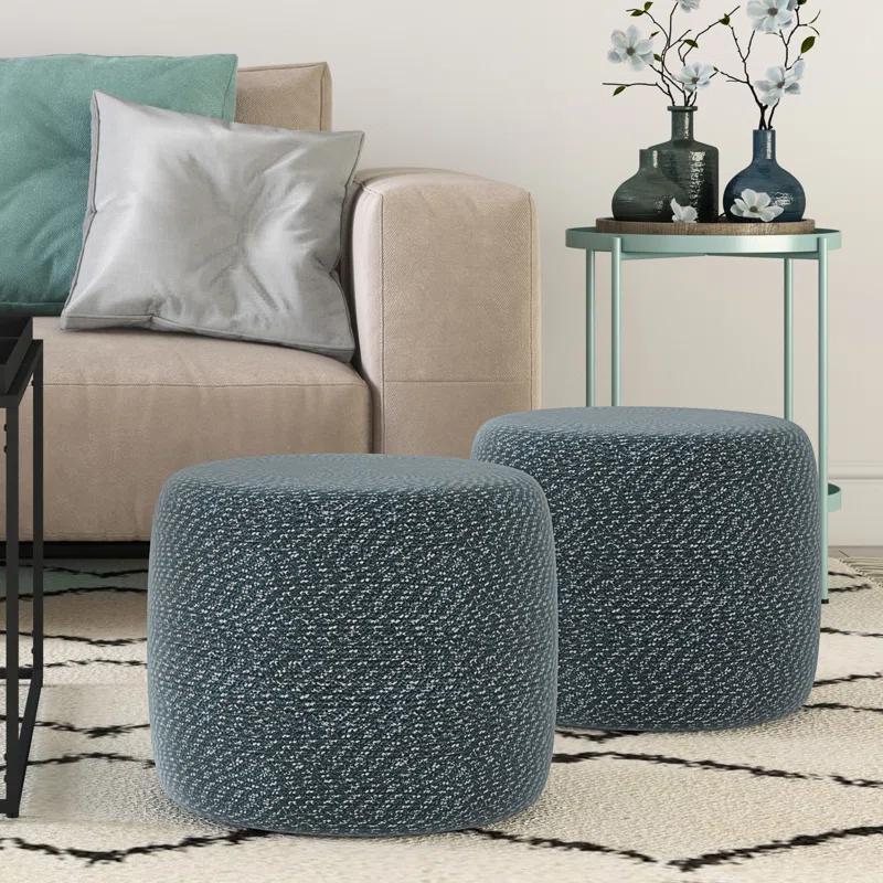 Simpli Home Bayley Upholstered Pouf