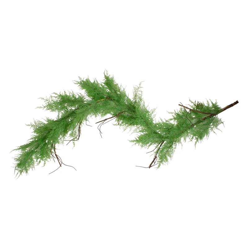 Northlight Seasonal 5' x 8" Green and Brown Cedar Artificial Christmas Garland - Unlit