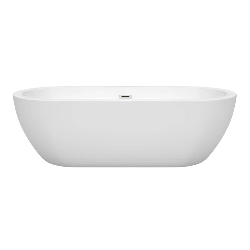 Wyndham Collection WCOBT100272 Soho 72'' x 31'' Freestanding Soaking Acrylic Bathtub