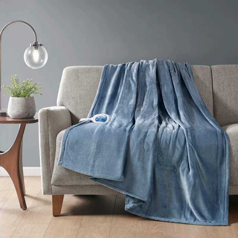 Beautyrest Heated Plush Oversized Throw