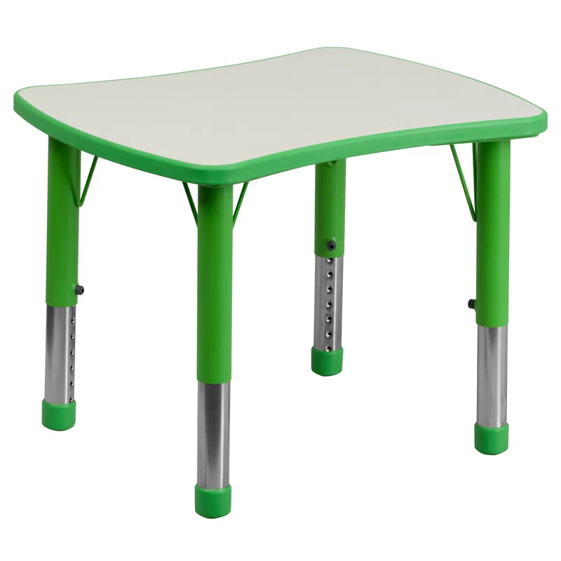 Flash Furniture Goddard Rectangle Plastic Adjustable Height Kids Activity Table