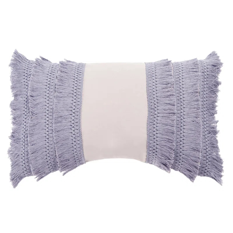 Safavieh Grema Fringed Cotton Reversible Throw Pillow