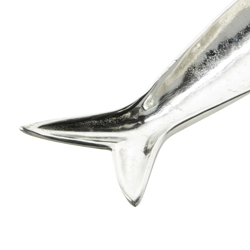 CosmoLiving by Cosmopolitan Aluminum Metal Fish Decor Tray Set