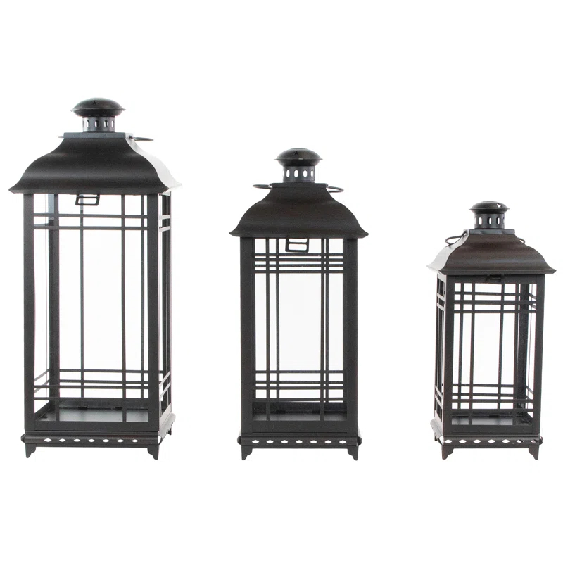 Distressed Mission Style Candle Lanterns