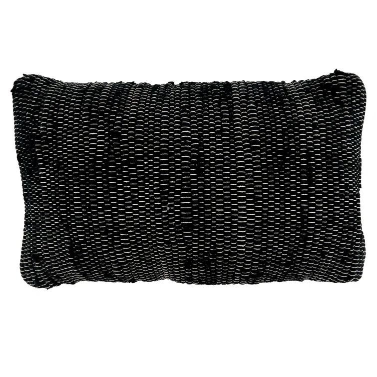 Saro Noir Chindi Collection Cotton Throw Pillow