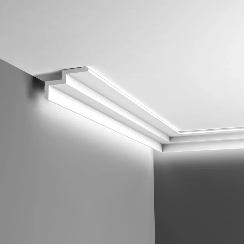 3-7/8 in x 2-3/8 in x 78-3/4 in Primed White Plain Polyurethane Crown Moulding